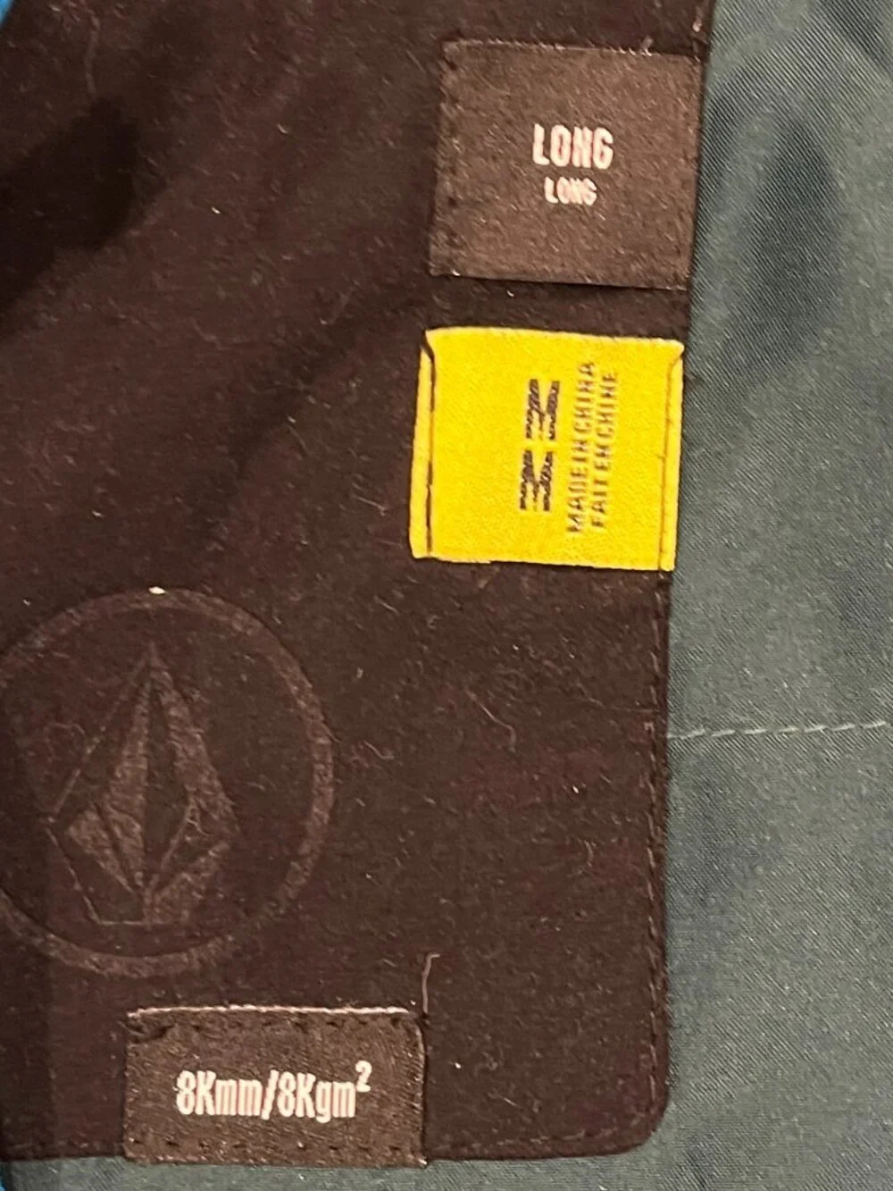 Volcom Kids Medium Long Woodland Insulated Ski Snowboard Blue Yellow Jacket